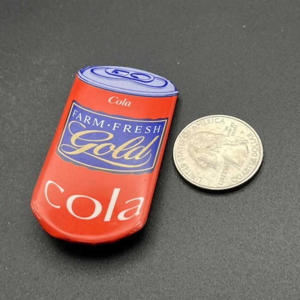 Farm Fresh Gold Cola Soda Pop Can Pin‎